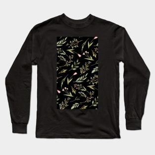 Black Wildflowers Celestes Studio© Long Sleeve T-Shirt